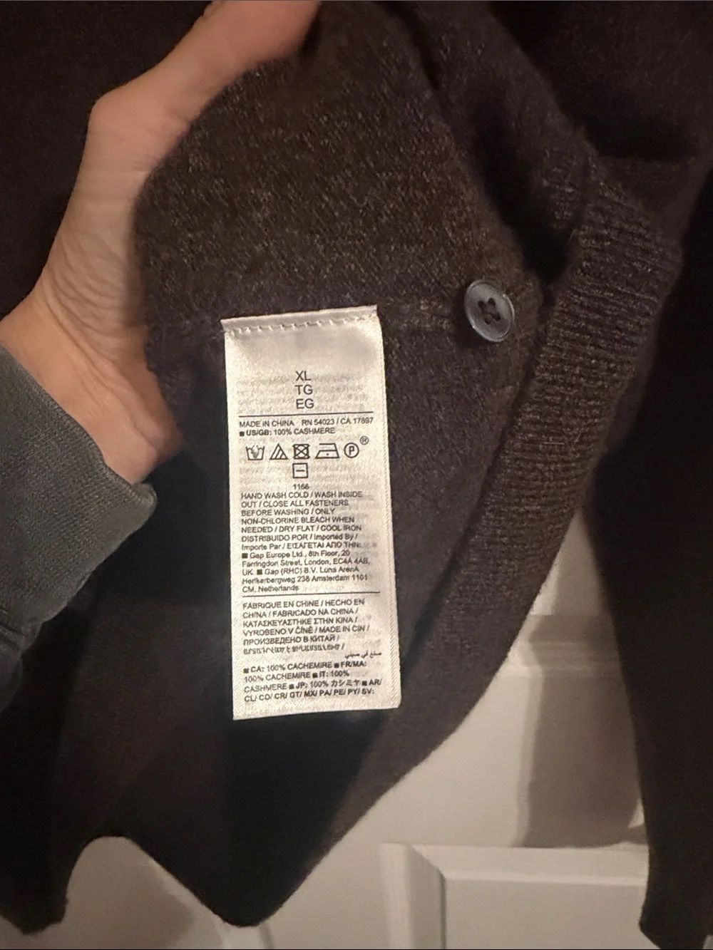 Banana Republic Men’s Cashmere Polo Sweater XL Brown